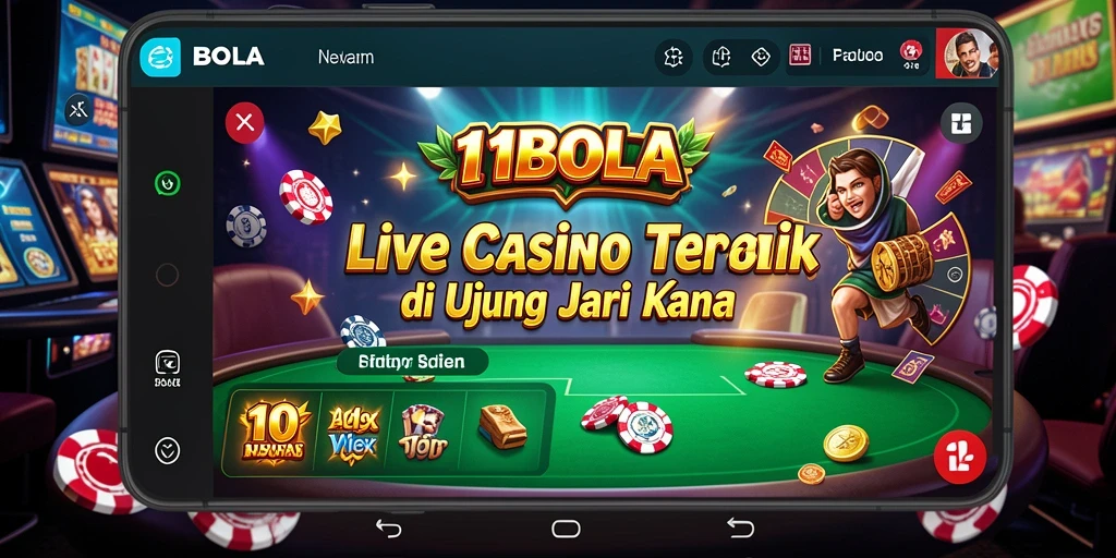 Tampilan gameplay menarik dari aplikasi Live Casino 11BOLA.