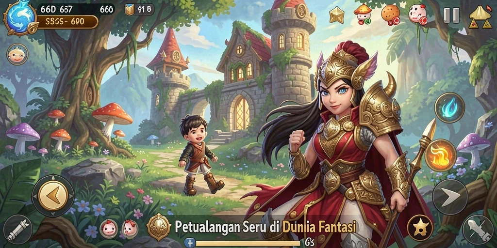 Tampilan menakjubkan dari gameplay 66D yang penuh petualangan.