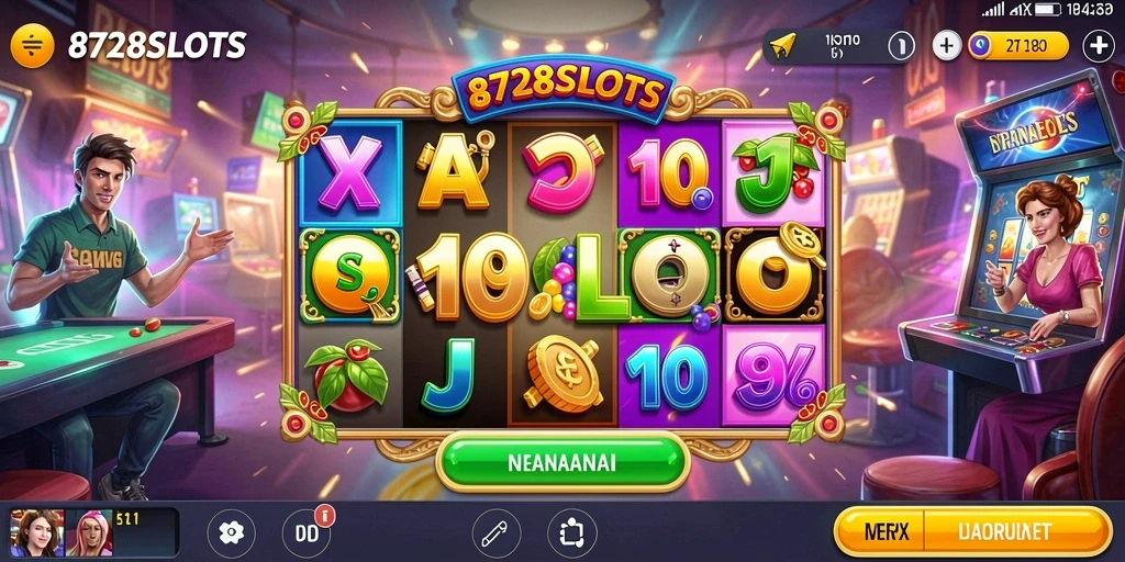 Screenshot gameplay 8728SLOTS yang menampilkan keseruan permainan slot.