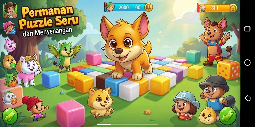 Tampilan gameplay seru dari 8II menantang otak Anda.