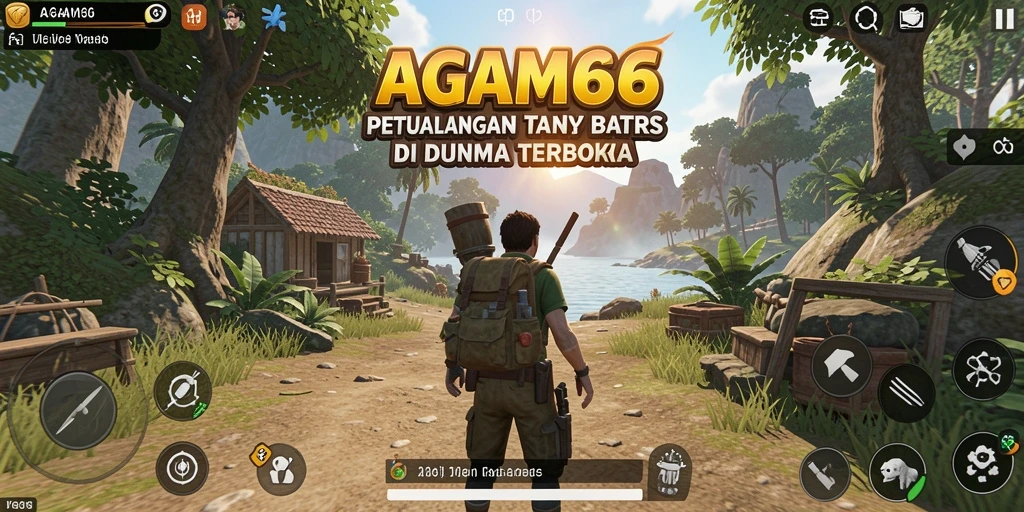 Screenshot utama AGAM66 menampilkan petualangan mendebarkan di dunia terbuka.
