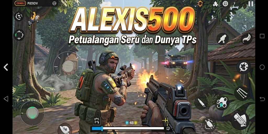 Screenshot ALEXIS500 menampilkan aksi seru dalam gameplay TPS.