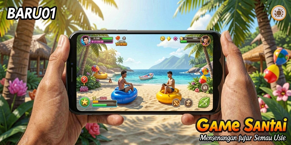 Gameplay sederhana dan menarik di BARU01 yang penuh warna.