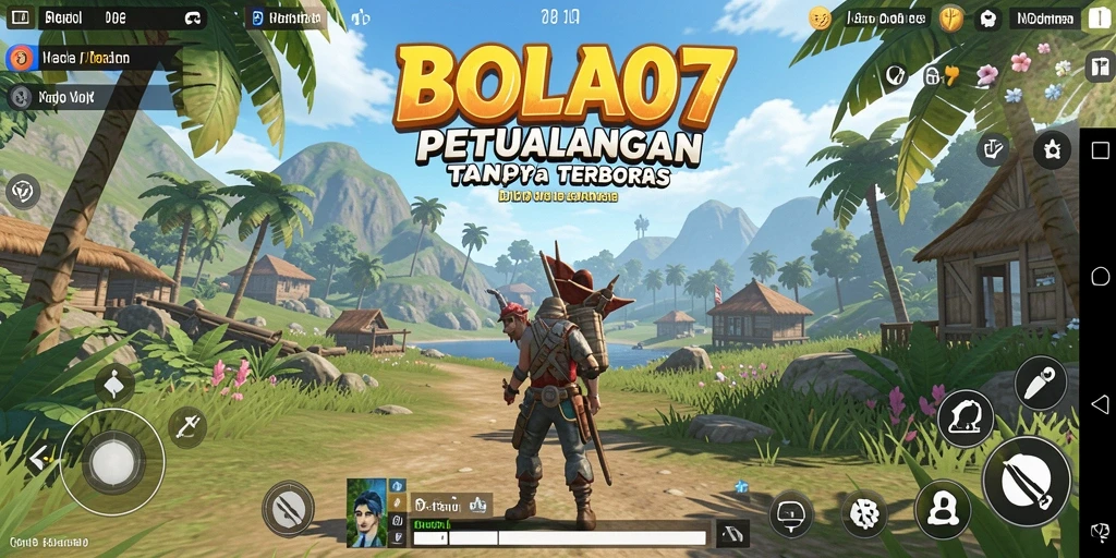 Tangkapan layar gameplay BOLA07 menunjukkan eksplorasi dunia terbuka yang luas.