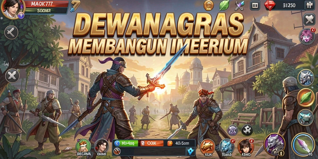 Tampilan gameplay DEWANAGA77 menampilkan strategi pertempuran yang mendebarkan.