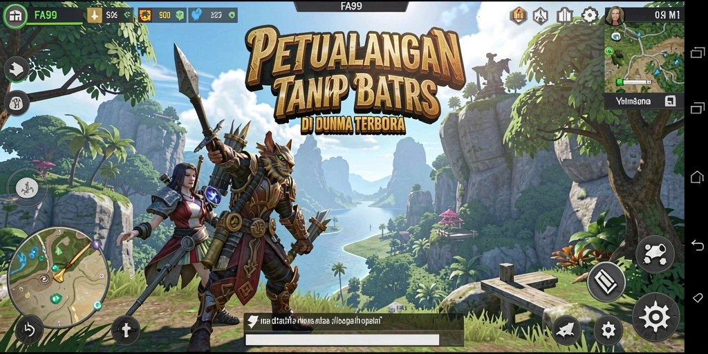 Tampilan menakjubkan dari gameplay FA99 di dunia terbuka.