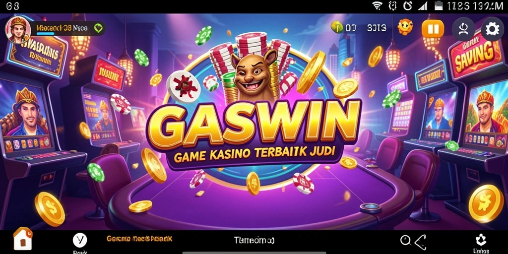 Tangkapan layar gameplay GASWIN yang menampilkan suasana Kasino yang menyenangkan.