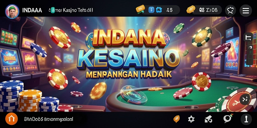 Tangkapan layar gameplay Kasino yang menampilkan serunya bermain di INDAAA.