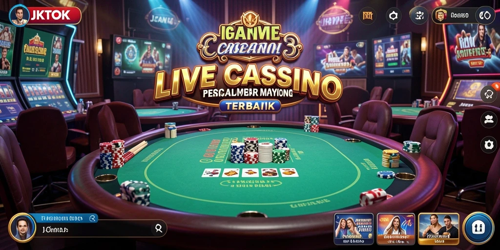Tampilan gameplay Live Casino yang menarik dan interaktif di JKTOK.