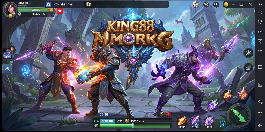 Tampilan gameplay KING88 yang epik dalam dunia MMORPG.
