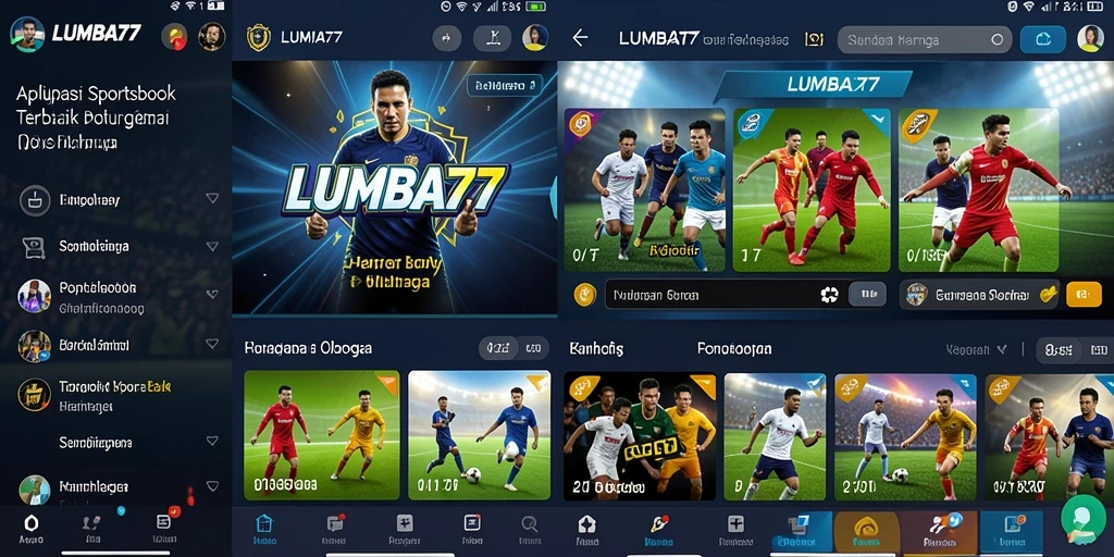 Tampilan layar LUMBA77 saat memasang taruhan olahraga.