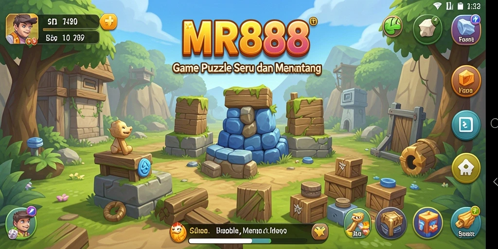 Screenshot utama MR888 menampilkan gameplay puzzle yang menantang dan menarik.