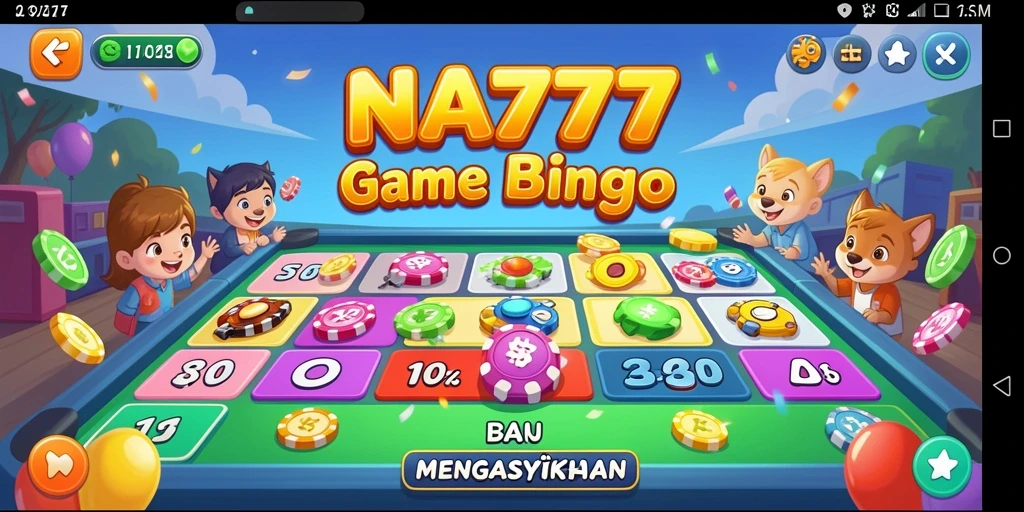 Tampilan gameplay NA777 yang menampilkan suasana permainan Bingo yang seru.