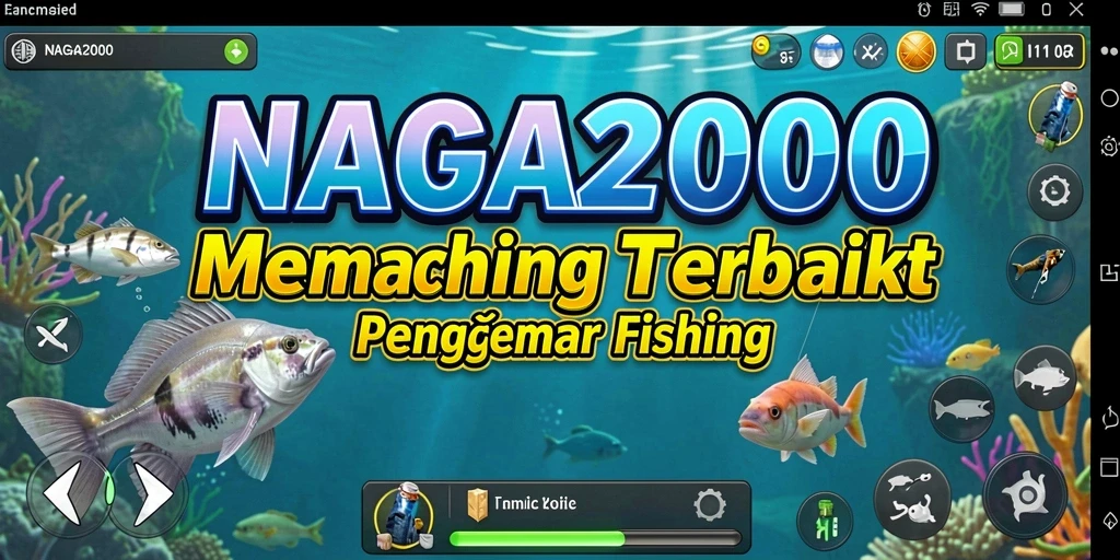 Tampilan gameplay NAGA2000 yang memukau dengan aksi memancing seru.