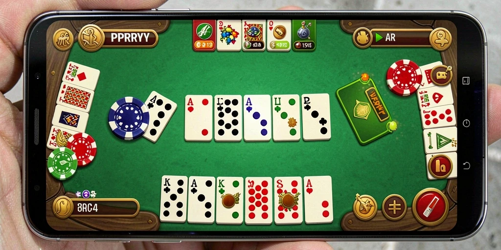 Tampilan gameplay seru dalam PPRRYY dengan kartu Domino.