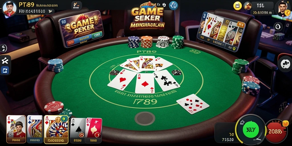 Gameplay Poker mendebarkan di PT89 dengan grafis memukau.