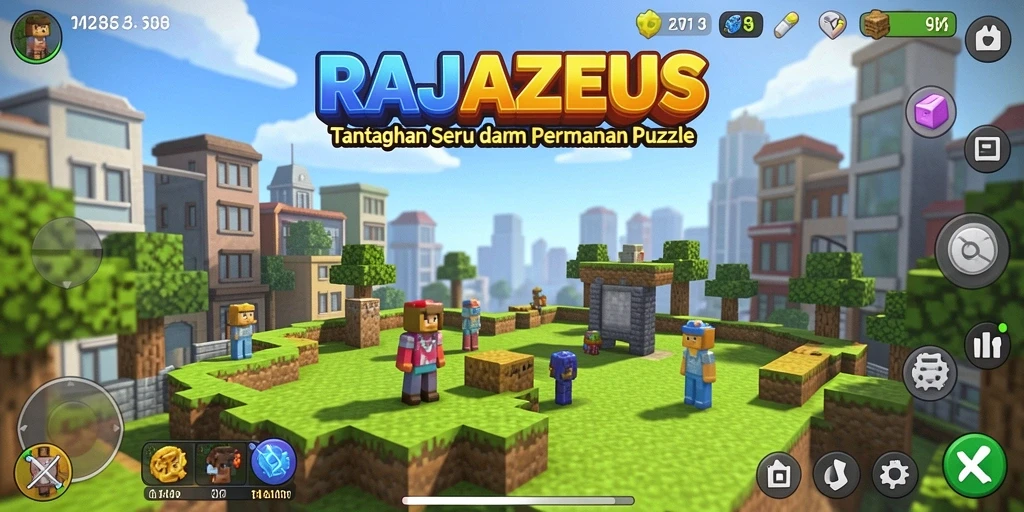 Tangkapan layar dari gameplay menantang RAJAZEUS.