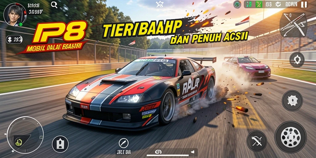 Tampilkan aksi balap mobil seru dan mendebarkan di RP8.