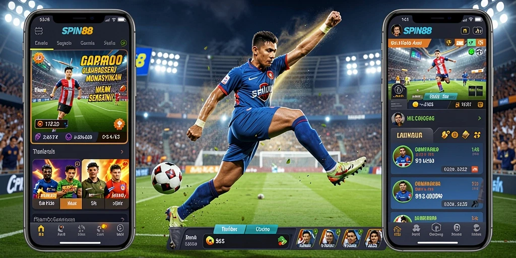 Tangkapan layar gameplay SPIN88 menampilkan aksi olahraga yang mengasyikkan.