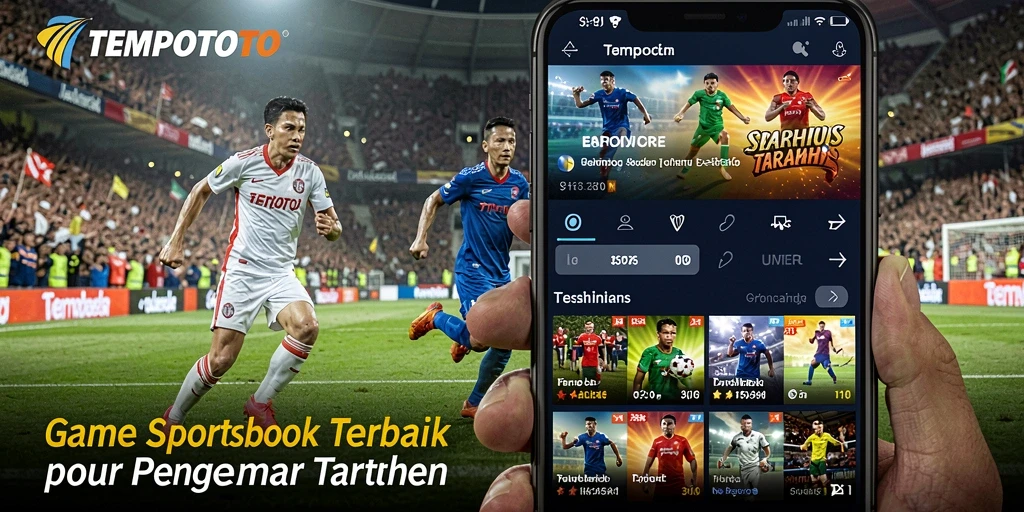 Screenshot gameplay TEMPOTOTO menampilkan taruhan olahraga secara real-time.