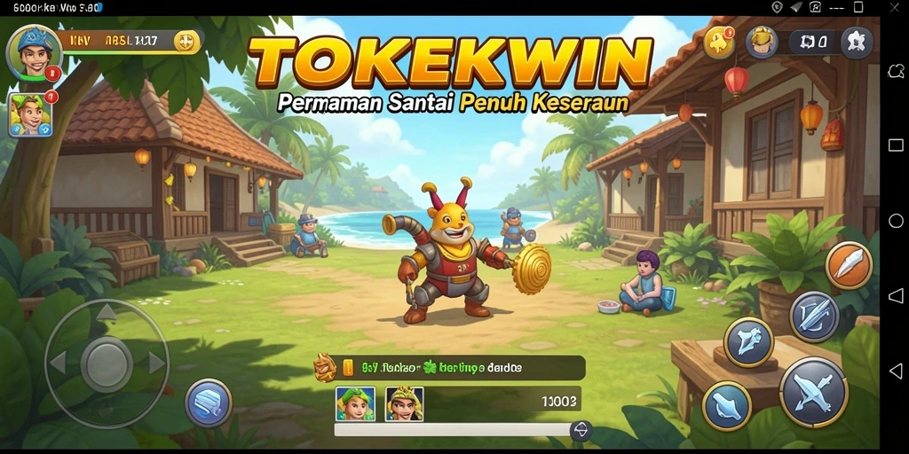 Screenshot gameplay TOKEKWIN menunjukkan kesenangan dan tantangan dalam permainan.