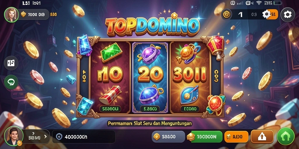 Tampilan gameplay seru dan mengasyikkan di TOPDOMINO.