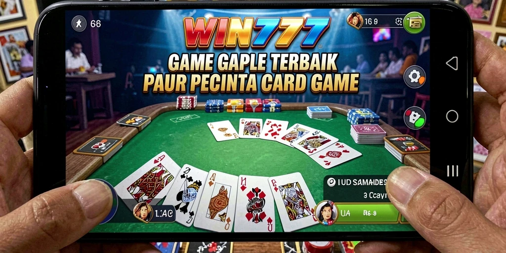 Tampilan menarik dari gameplay Gaple di WIN777.